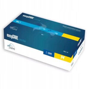 Rękawice diagnostyczne nitrylowe bezpudrowe easyCARE nitryle "M" 100szt.